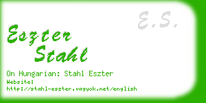 eszter stahl business card